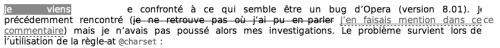 Lorsque l’utilisateur sélectionne du texte, celui-ci part en sucette