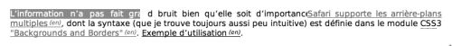 Lorsque l’utilisateur sélectionne du texte, celui-ci part en sucette